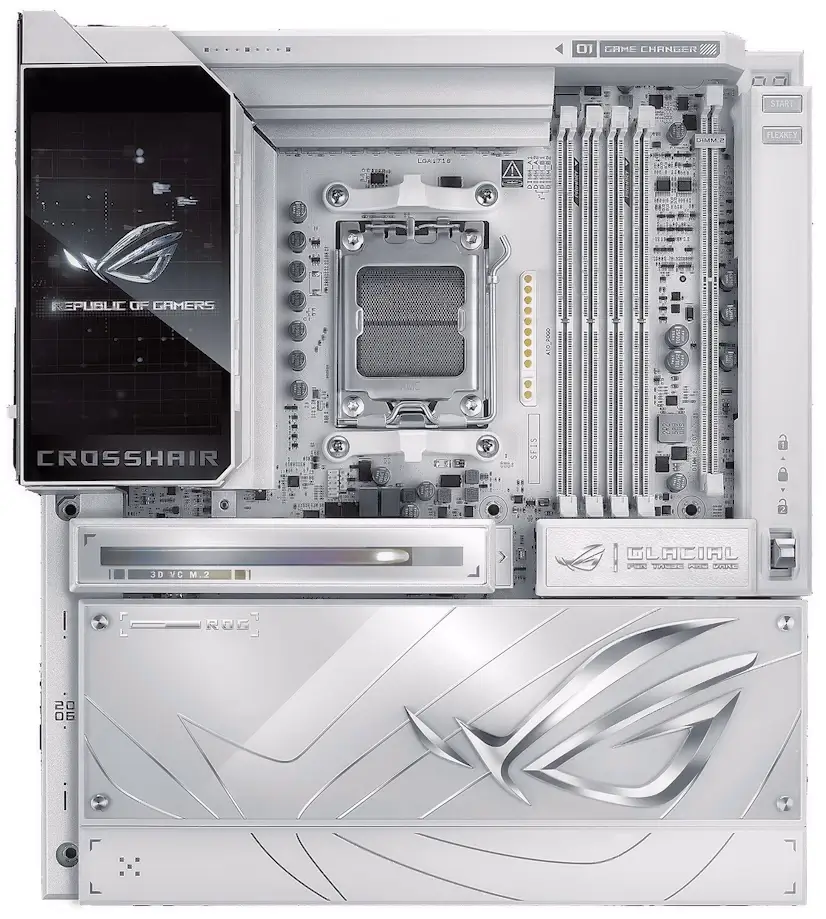 Ciudad Puerta de Hierro Gaming - Montaje Placa Base ASUS ROG CROSSHAIR X870E GLACIAL Ciudad Puerta de Hierro